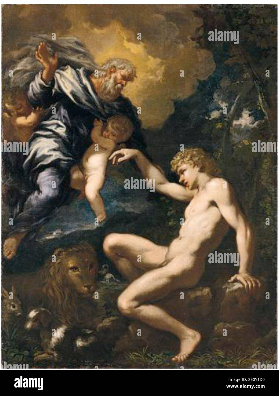 Lieven Mehus - la création d'Adam. Banque D'Images