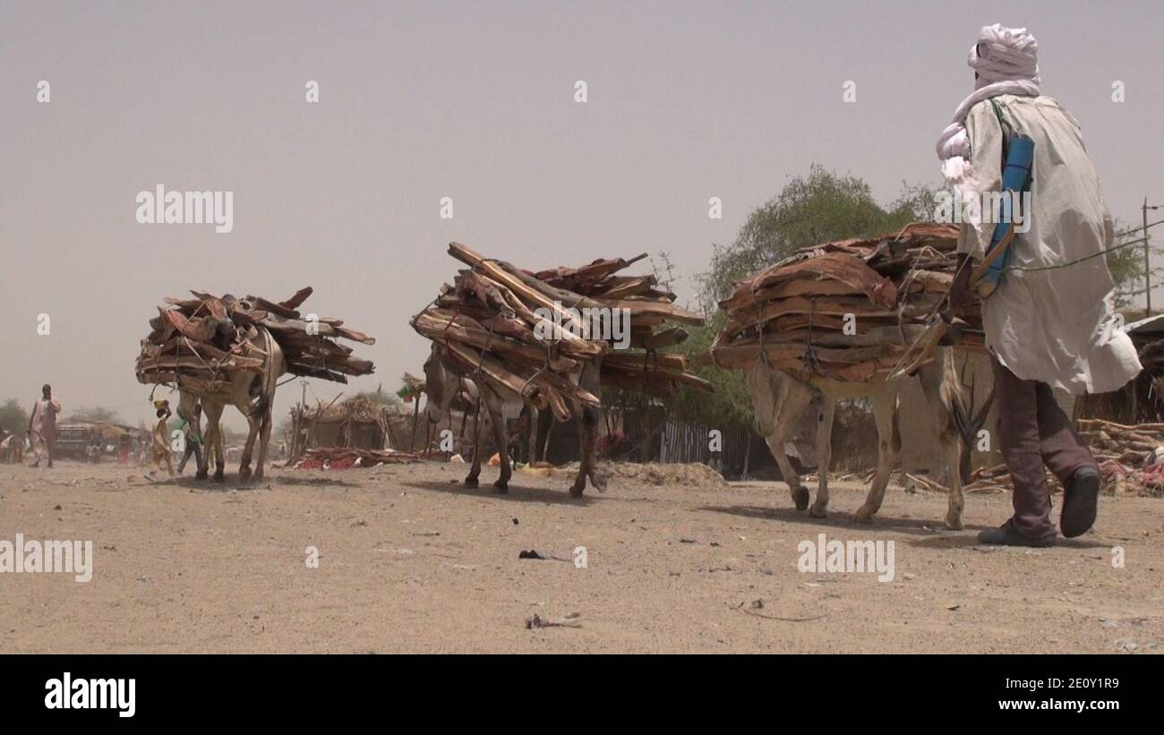 La vie continue à Bosso, Niger, 19 avril 2017 11. Banque D'Images