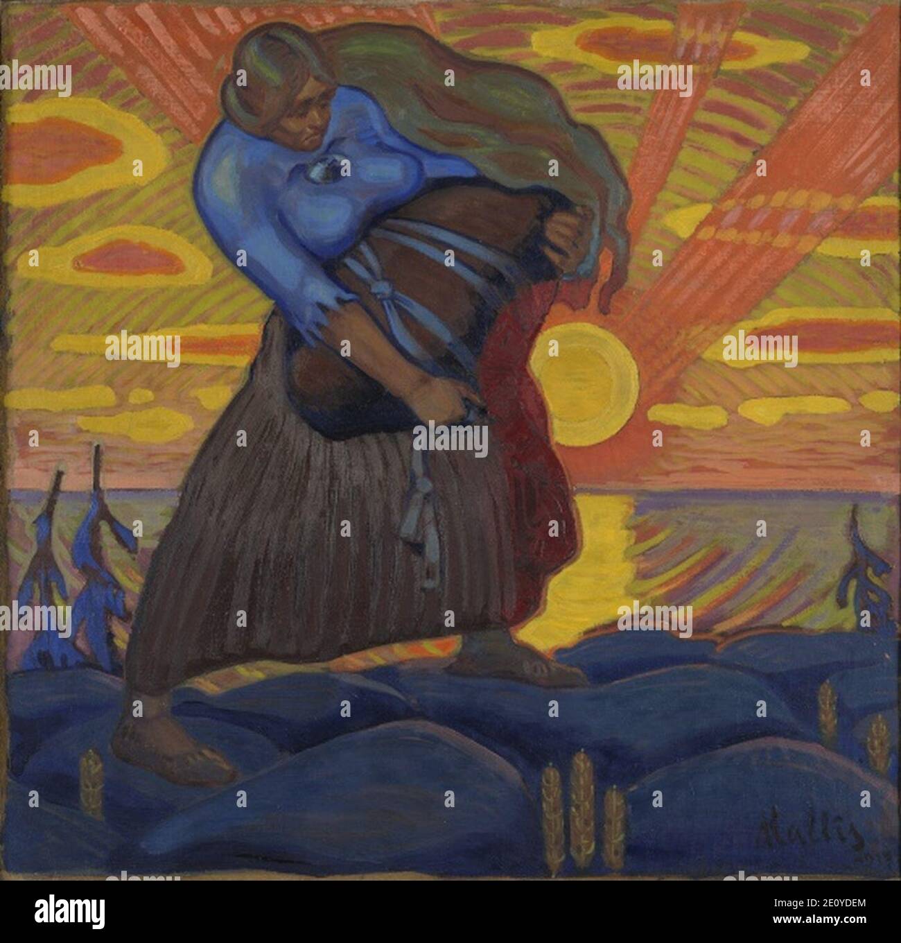 Linda kivi kandmas, Oskar Kallis, Banque D'Images