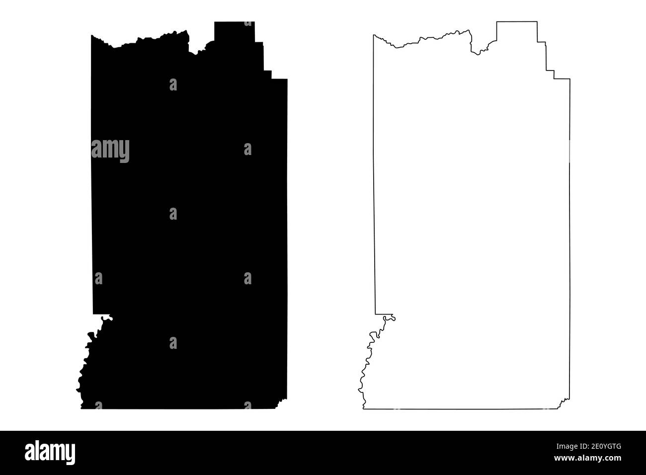 Comté d'Uintah, État de l'Utah (comté des États-Unis, États-Unis d'Amérique, États-Unis, États-Unis, États-Unis) carte illustration vectorielle, croquis à tracer carte d'Uintah Illustration de Vecteur