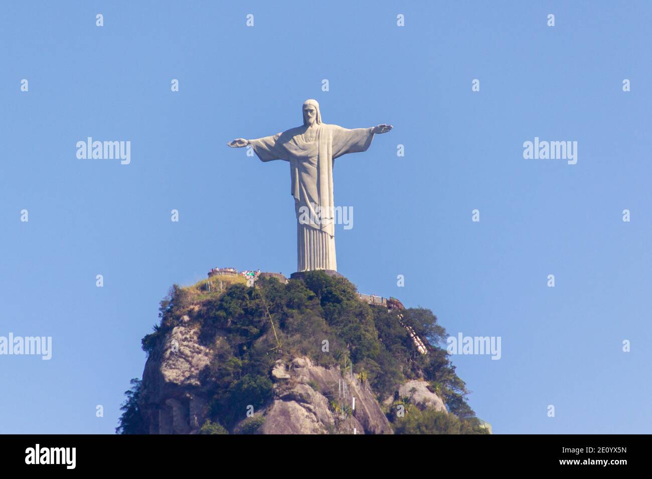 Christ Rédempteur sur le Corcovado dans la ville de Rio de Janeiro, Brésil Banque D'Images