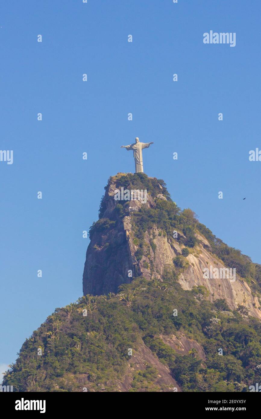 Christ Rédempteur sur le Corcovado dans la ville de Rio de Janeiro, Brésil Banque D'Images