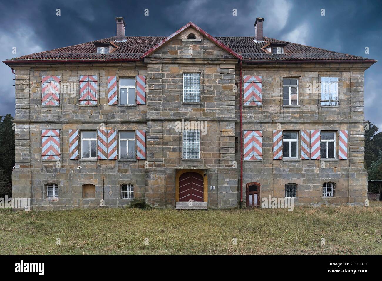 Vue arrière du château de Büg, construit vers 1750, Forth, moyenne-Franconie, Bavière, Allemagne, Europe Banque D'Images