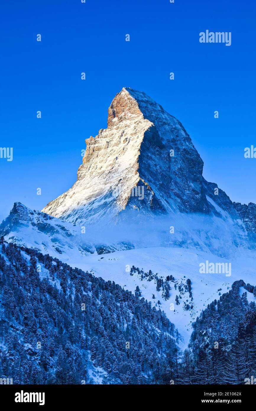 Matterhorn, 4478 (m), Zermatt, Valais, Suisse, Europe Banque D'Images