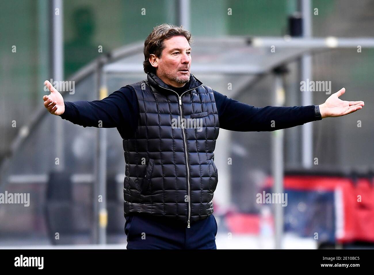 Milan, Italie. 03ème janvier 2021. MILAN, ITALIE - 03 janvier 2021 : Giovanni Stroppa, entraîneur en chef du FC Crotone, gestes pendant la série UN match de football entre le FC Internazionale et le FC Crotone. (Photo de Nicolò Campo/Sipa USA) crédit: SIPA USA/Alay Live News Banque D'Images