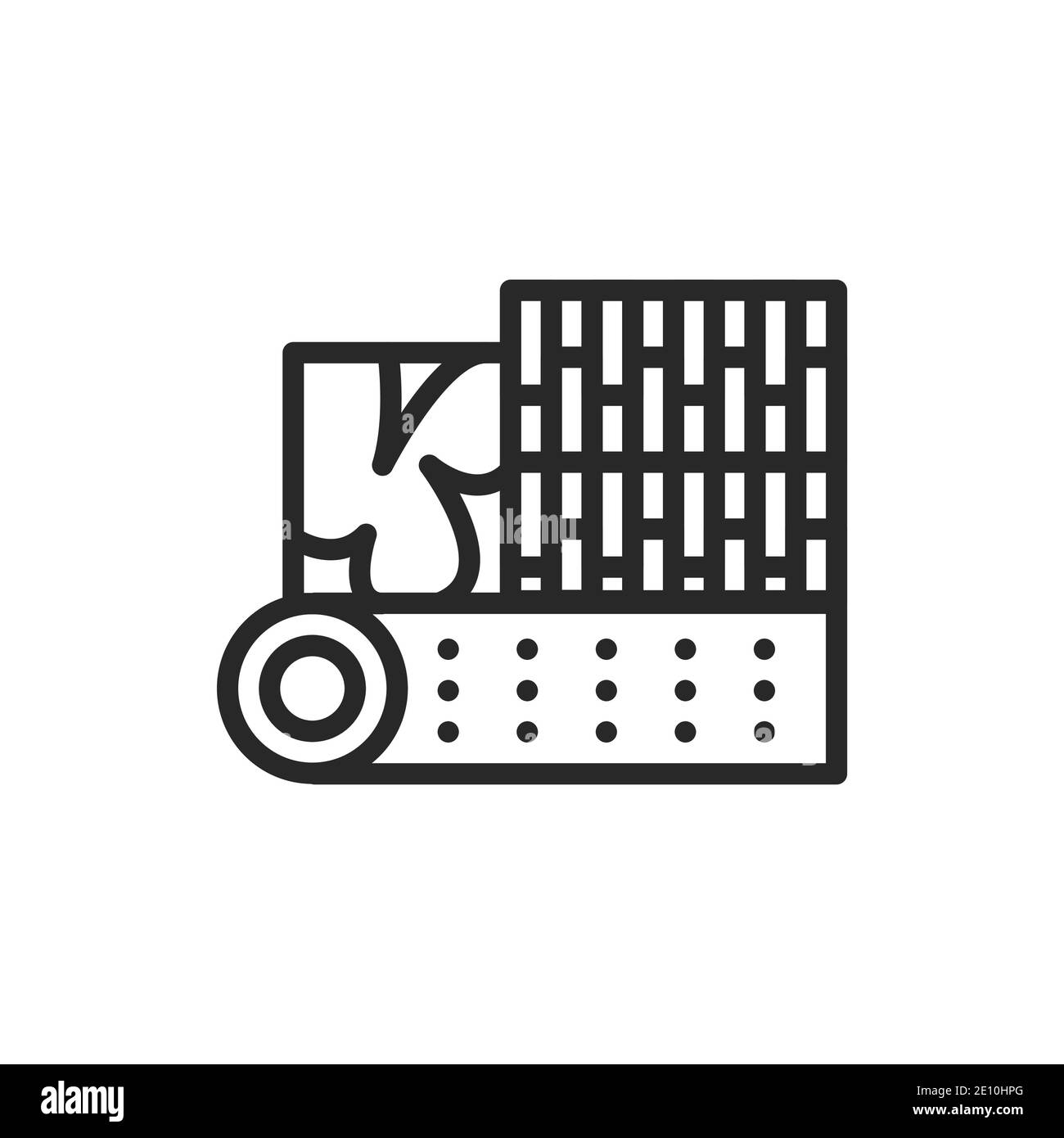 Icône de ligne de couleur de revêtements de sol. Pictogramme pour page Web, application mobile, Promo. Illustration de Vecteur