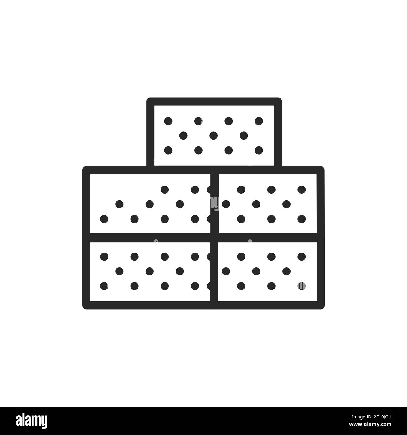 Icône de ligne de couleur de brique de pile. Pictogramme pour page Web, application mobile, Promo. Illustration de Vecteur