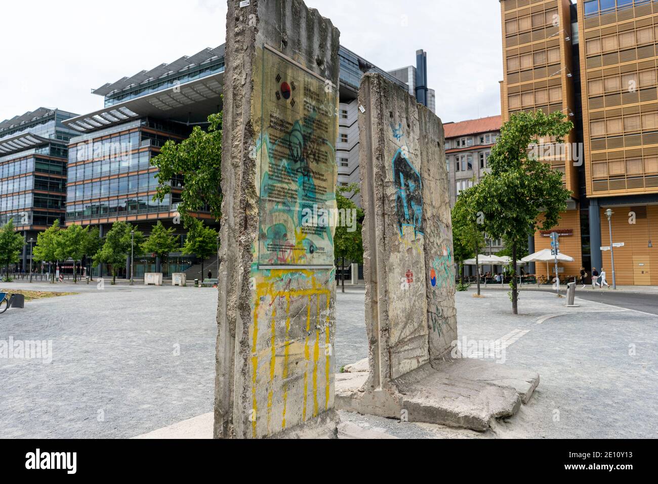 Le mur de Berlin reste avec des graffitis Banque D'Images