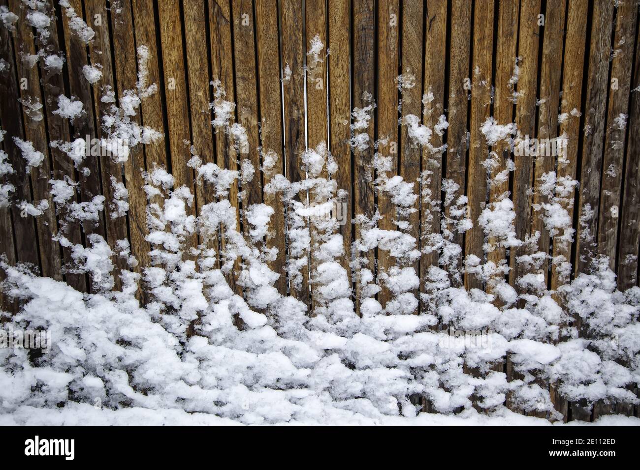 Texture en bois dépoli sur la table, construction et architecture, hiver Banque D'Images