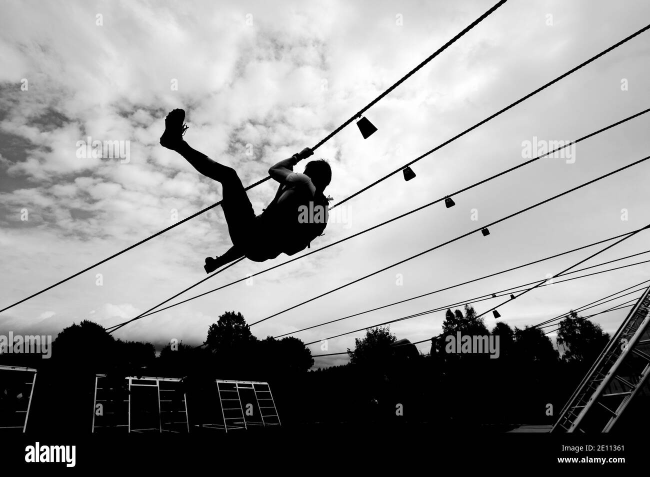 Une course d'obstacles appelée Spartan Race, qui a eu lieu à Liberec en République tchèque Banque D'Images