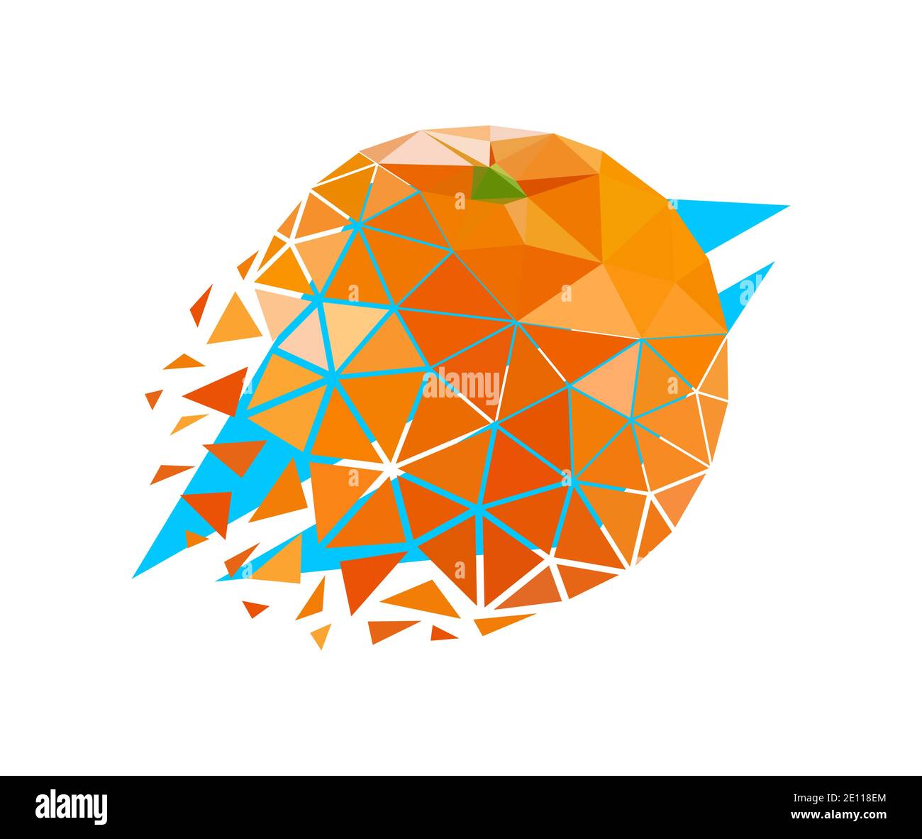 Orange vectoriel en polyéthylène basse Illustration de Vecteur