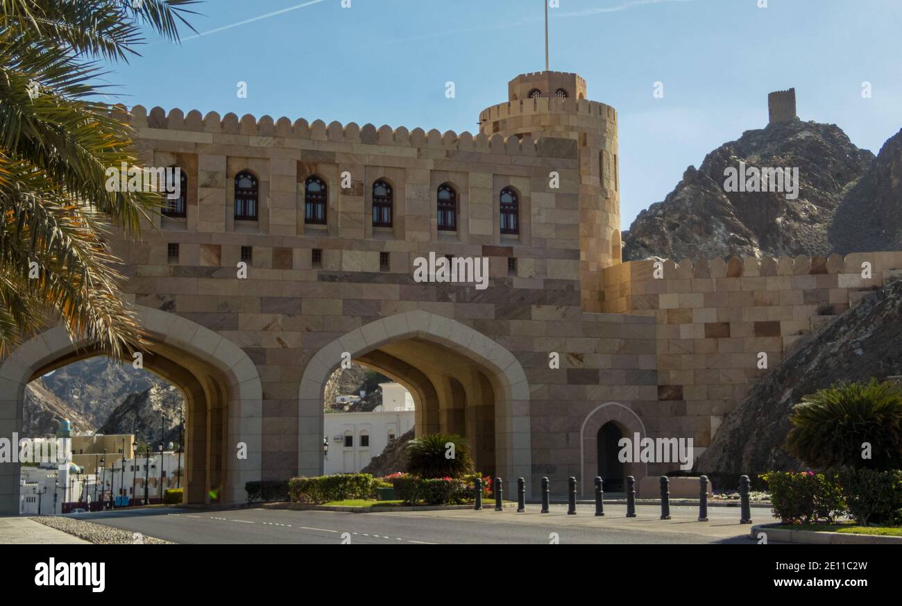 Mathaib Gate, Old Muscat, Oman Banque D'Images