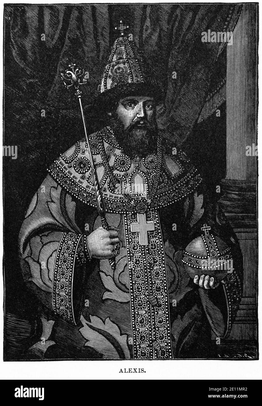 Alexis (Tsar de Russie), Illustration, Histoire du monde de Ridpath, Volume III, par John Clark Ridpath, LL. D., Merrill & Baker Publishers, New York, 1897 Banque D'Images