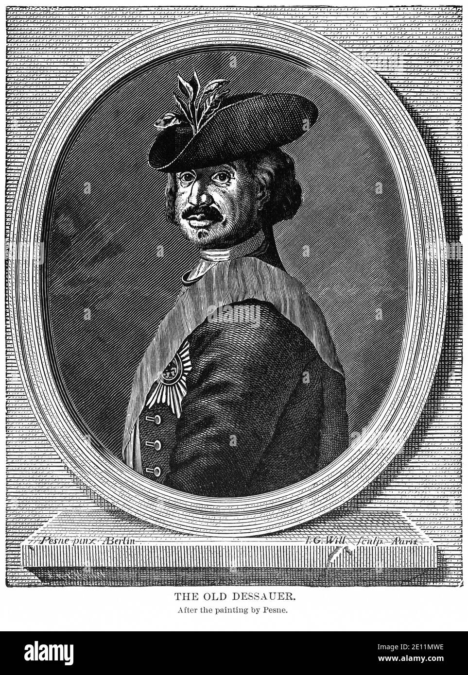 The Old Dessauer, d'après la peinture de Pesne, Illustration, Ridpath's History of the World, Volume III, de John Clark Ridpath, LL. D., Merrill & Baker Publishers, New York, 1897 Banque D'Images