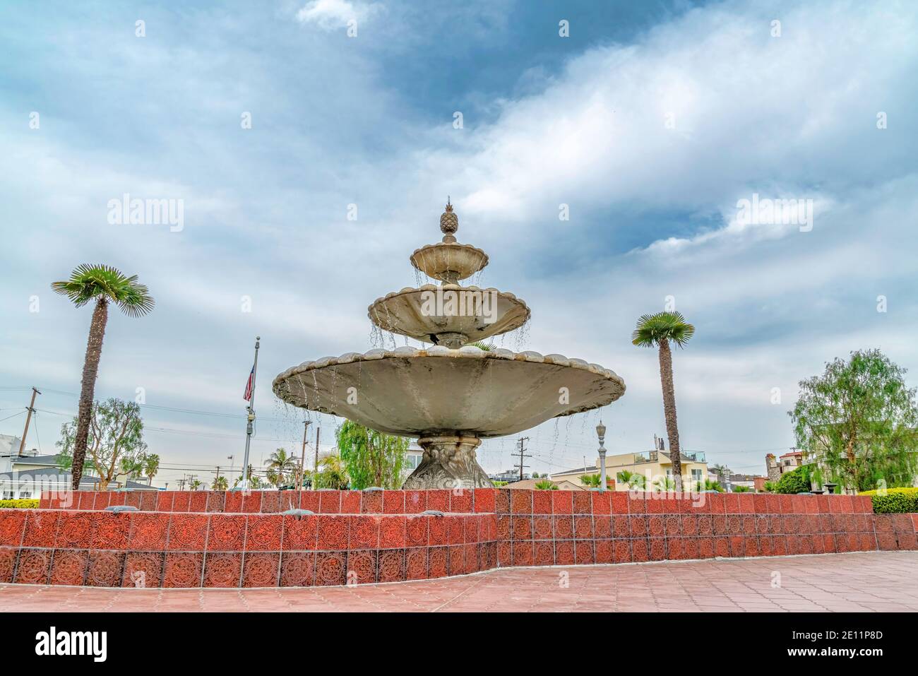 La Bella Fontana di Napoli belle fontaine à Naples long Plage Californie Banque D'Images