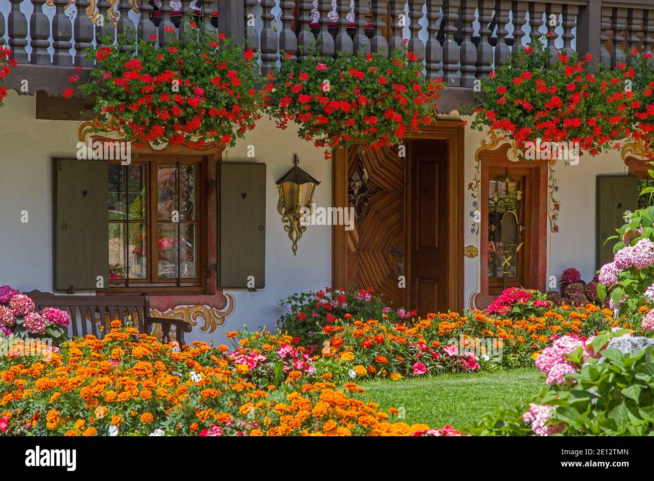 Le Streinhof de Bayrischzell est UN exemple de premier Style alpin d'architecture dans la haute-Bavière du Sud Banque D'Images