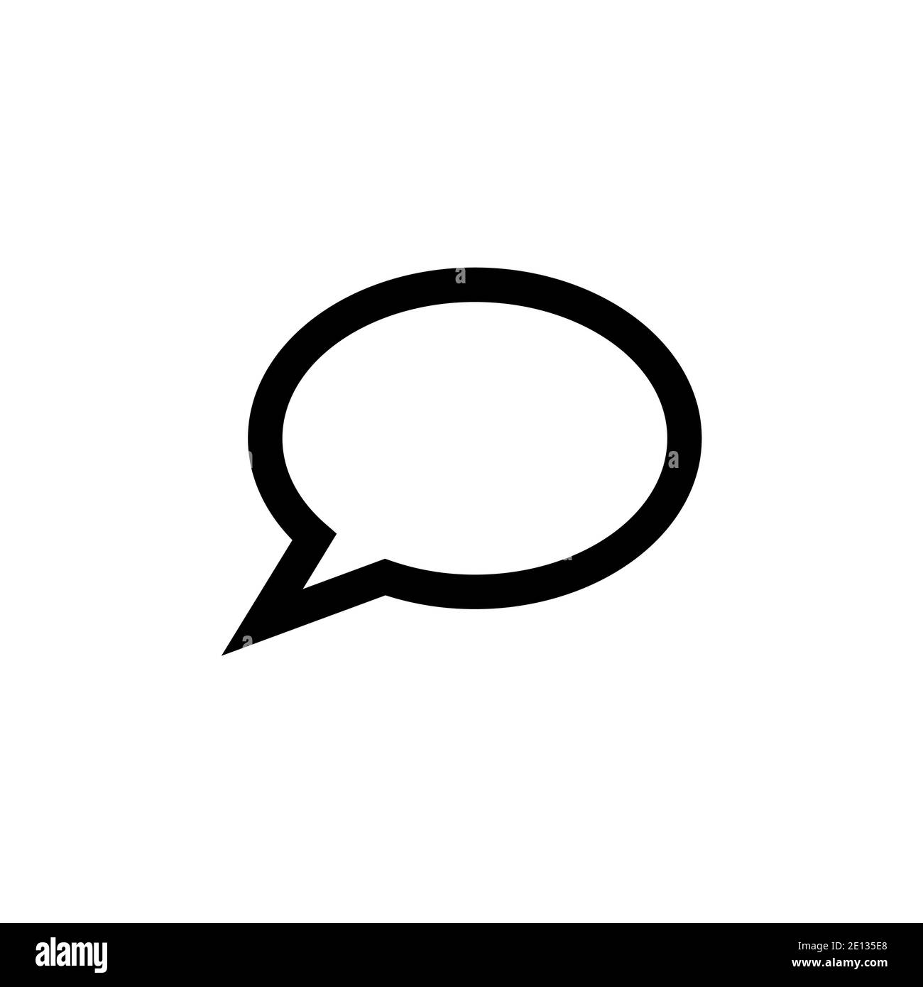 Nuage de dialogue d'icône de contour isolé sur fond blanc. Illustration vectorielle Illustration de Vecteur