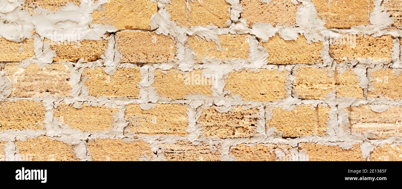 Des coquilles de briques Texture background , mur est en brique de coquillages Banque D'Images