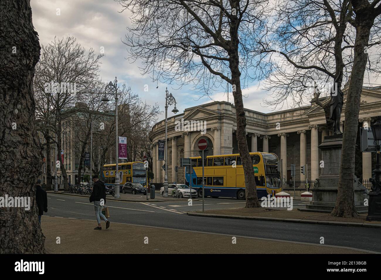College Green, centre-ville de Dublin. Irlande. Banque D'Images