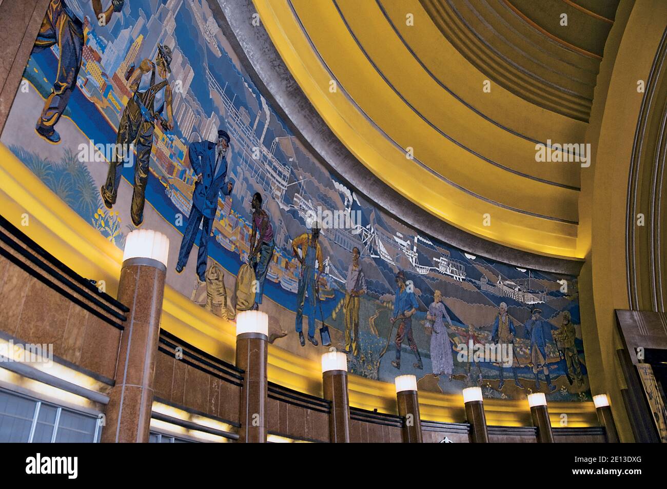 Peinture murale du terminal Union de Cincinnati Banque D'Images