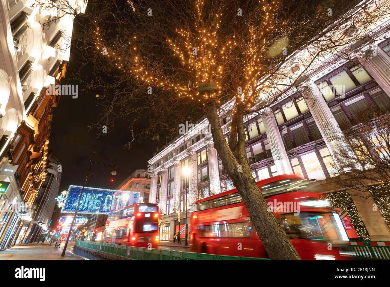 Lumières de Noël d'Oxford Street 2020 Banque D'Images