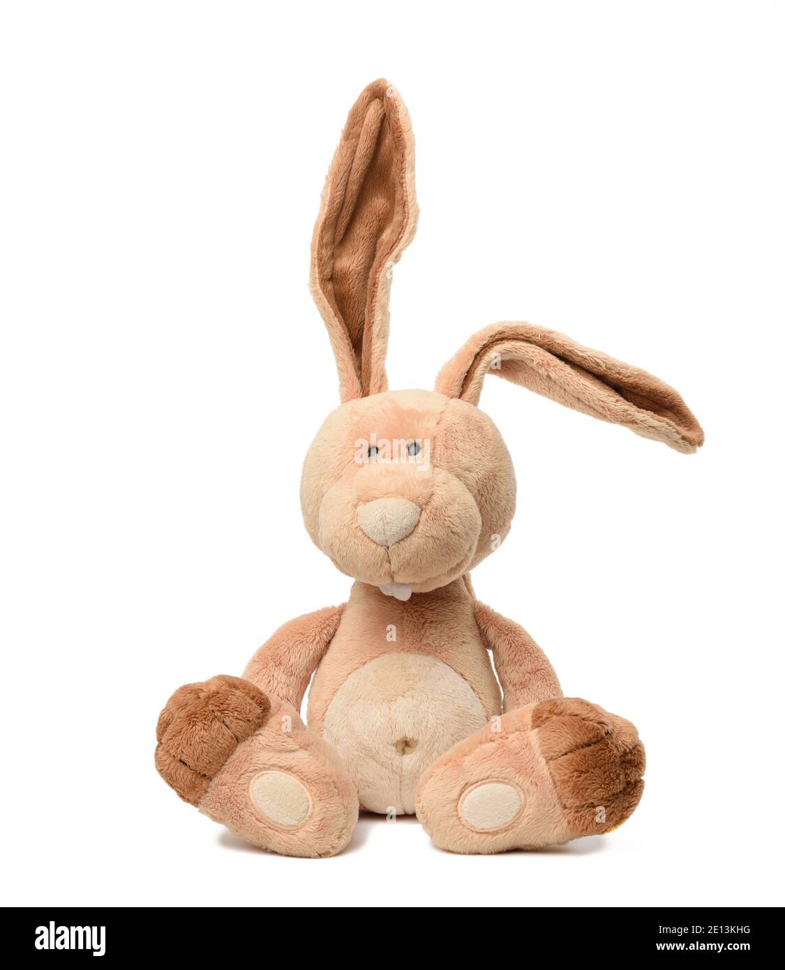 drôle de lapin en peluche beige avec de grandes oreilles et une drôle de  tête 18953041 Photo de stock chez Vecteezy
