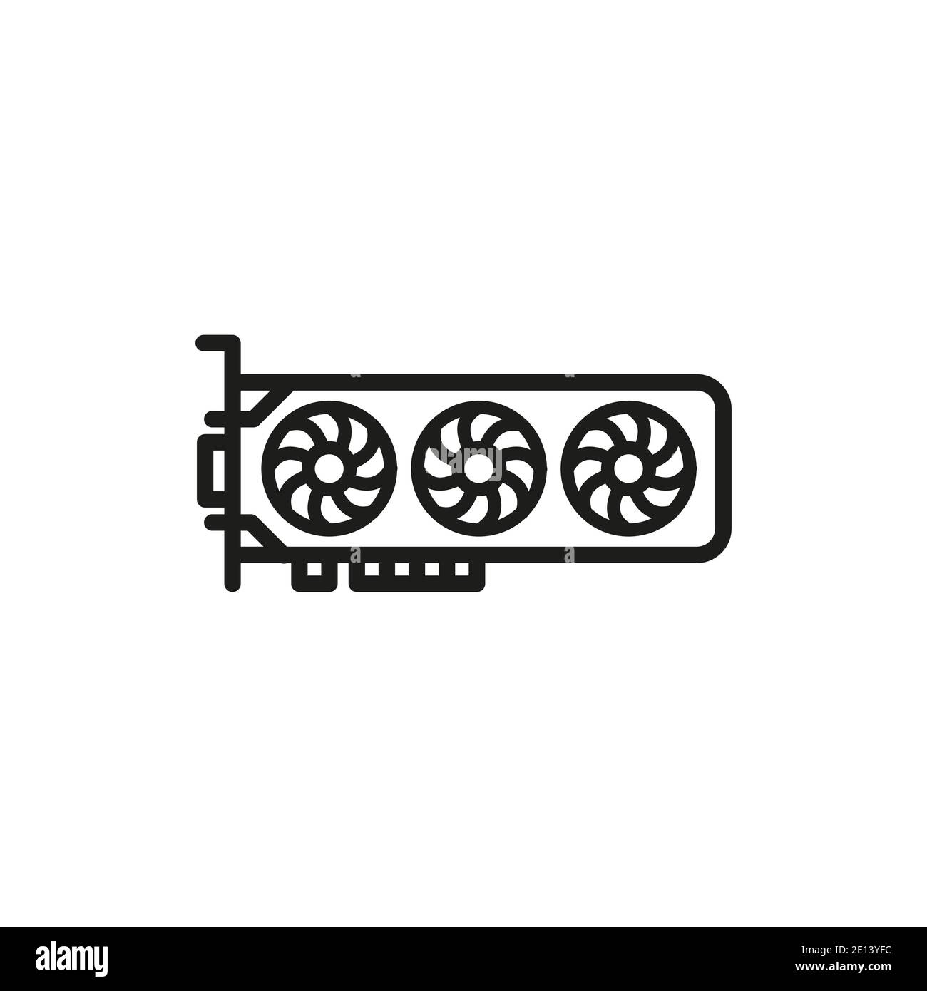 Icône vecteur de carte vidéo d'ordinateur. Affiche plate remplie pour le concept mobile et la conception de sites Web. Icône solide simple de pièces d'ordinateur. Symbole, illustration du logo. Pixe Illustration de Vecteur