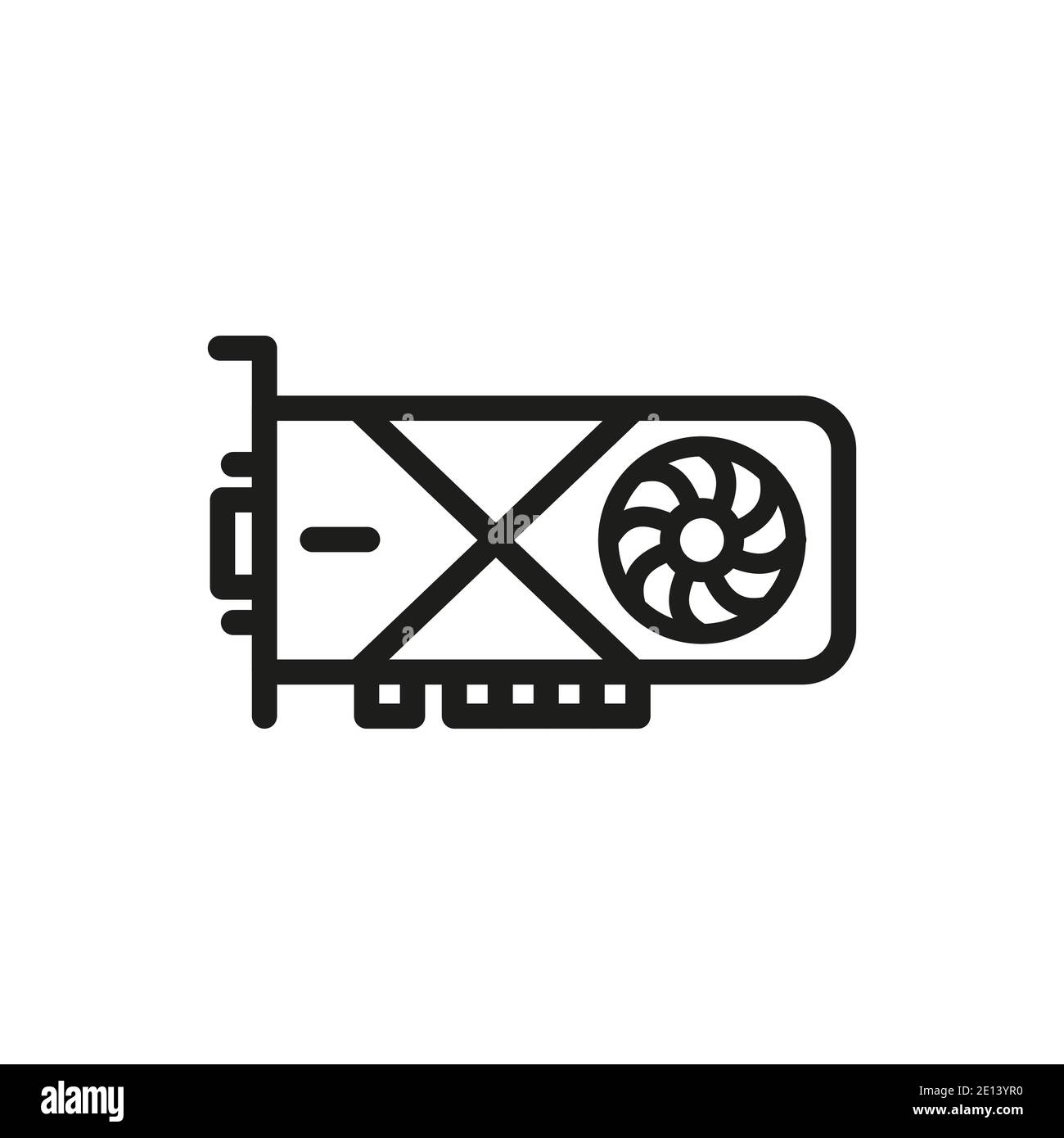 Icône vecteur de carte vidéo d'ordinateur. Affiche plate remplie pour le concept mobile et la conception de sites Web. Icône solide simple de pièces d'ordinateur. Symbole, illustration du logo. Pixe Illustration de Vecteur