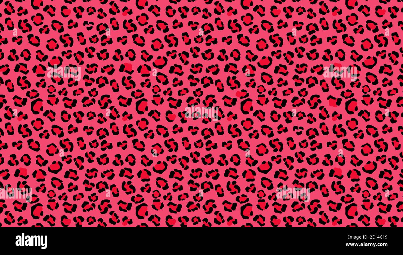 Fond de tigre de camouflage rouge. Taches Panther avec contours jaguar noir cramoisi. Illustration de Vecteur