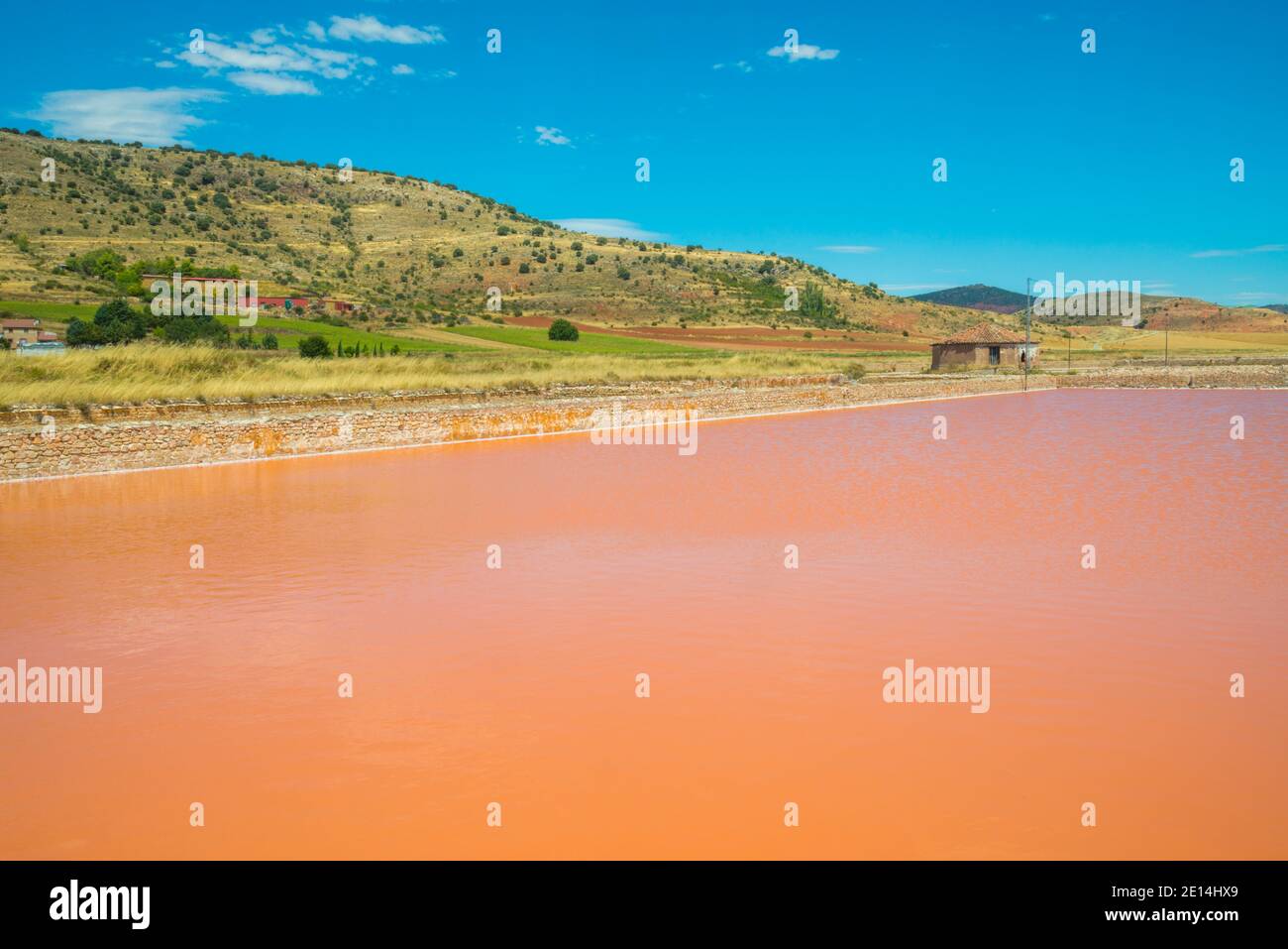 Étang. Sel médiéval, Imon, province de Guadalajara, Castilla la Mancha, Espagne. Banque D'Images