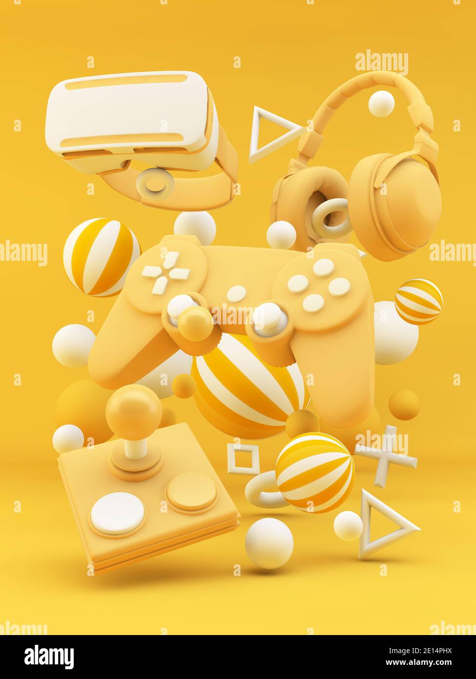 Création de gamepads, casques et lunettes VR rendu 3d Banque D'Images