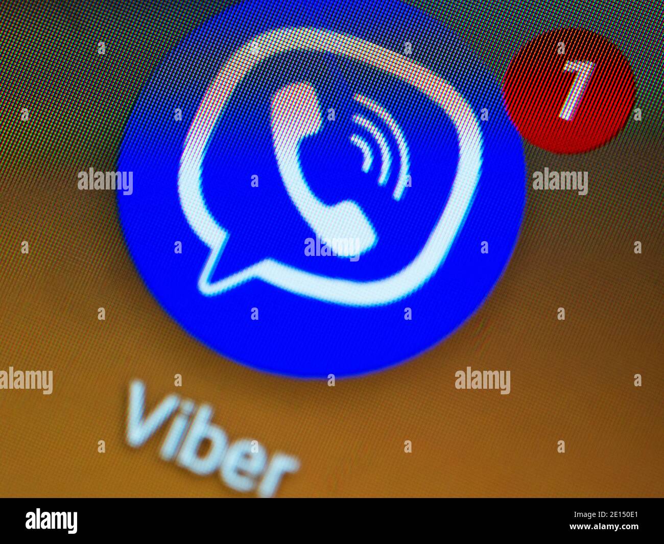 Sur Cette Photo, Le Logo De L'Application Viber Apparaît Sur Un.