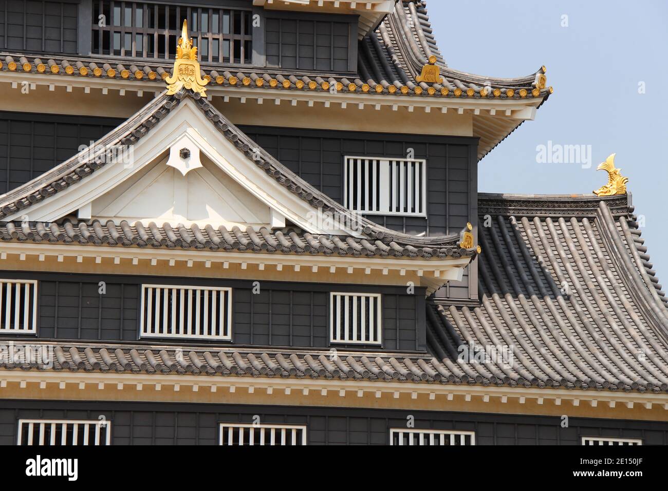 château d'okayama au japon Banque D'Images
