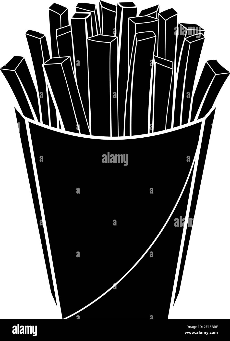 Frites frites ou frites chaudes pour les plats du restaurant vecteur de menu Illustration de Vecteur