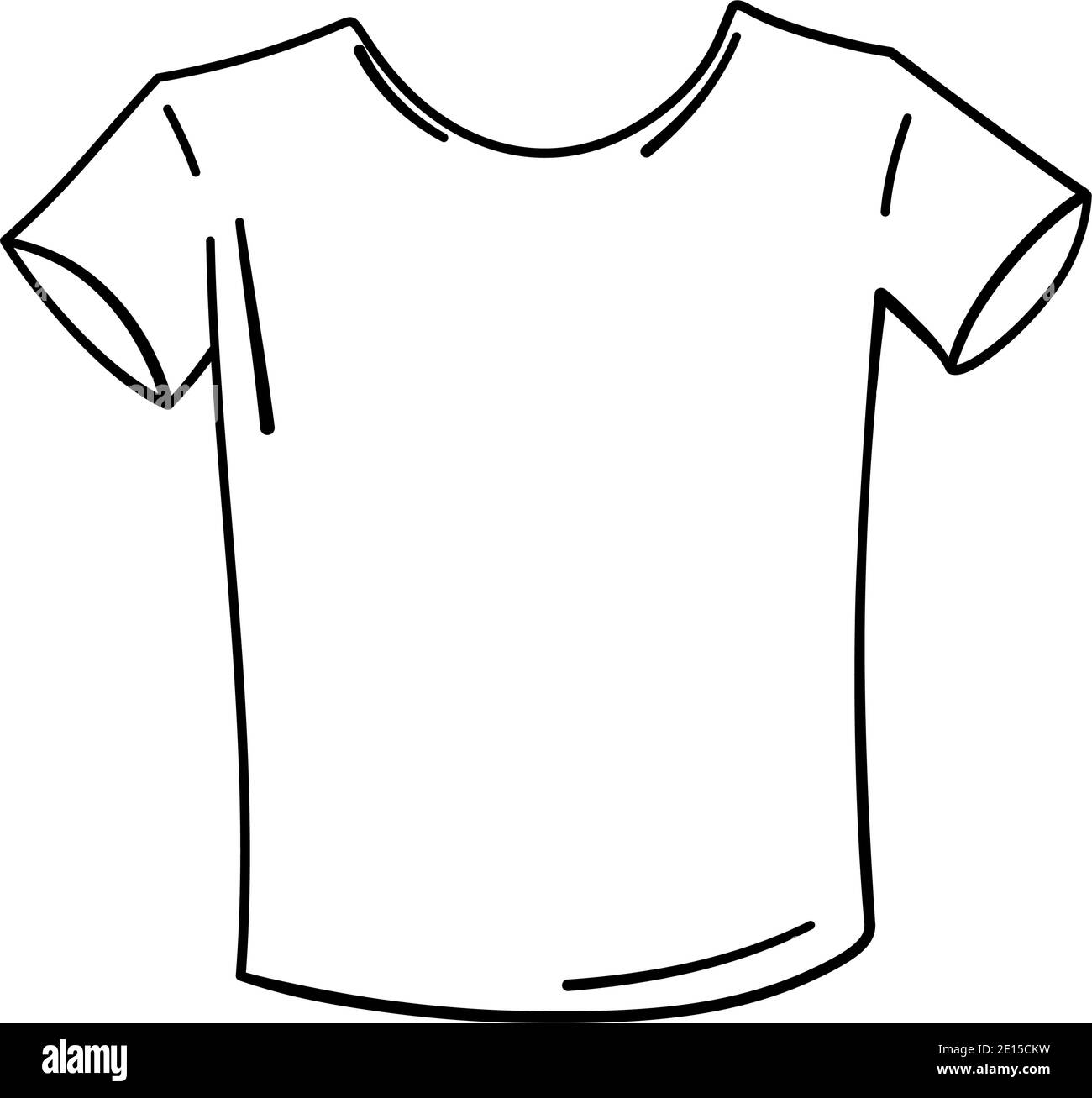 Icône d'illustration vectorielle supérieure de t-shirt vierge Illustration de Vecteur