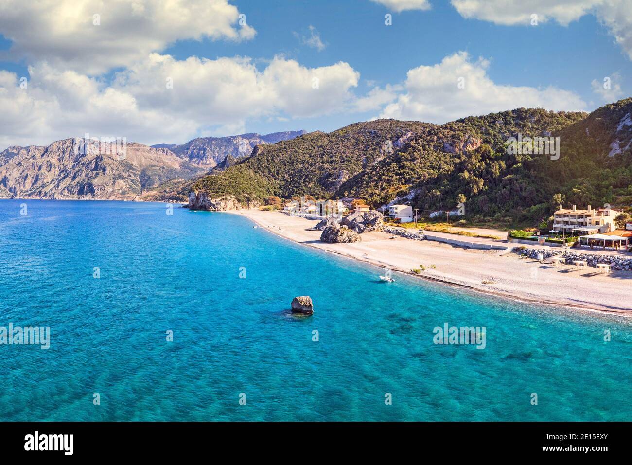 La plage de Chiliadou dans l'île d'Evia, Grèce Photo Stock - Alamy