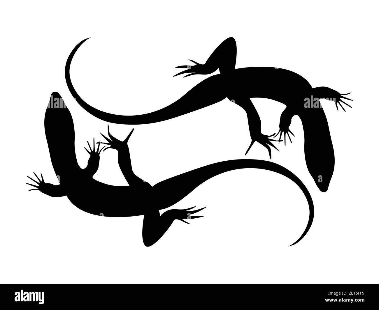 Illustration du vecteur de la silhouette de Lizard. Icône, logo, symbole. Illustration de Vecteur