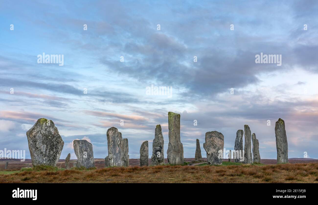 Île de Lewis, Écosse : pierres debout à Callanish Banque D'Images