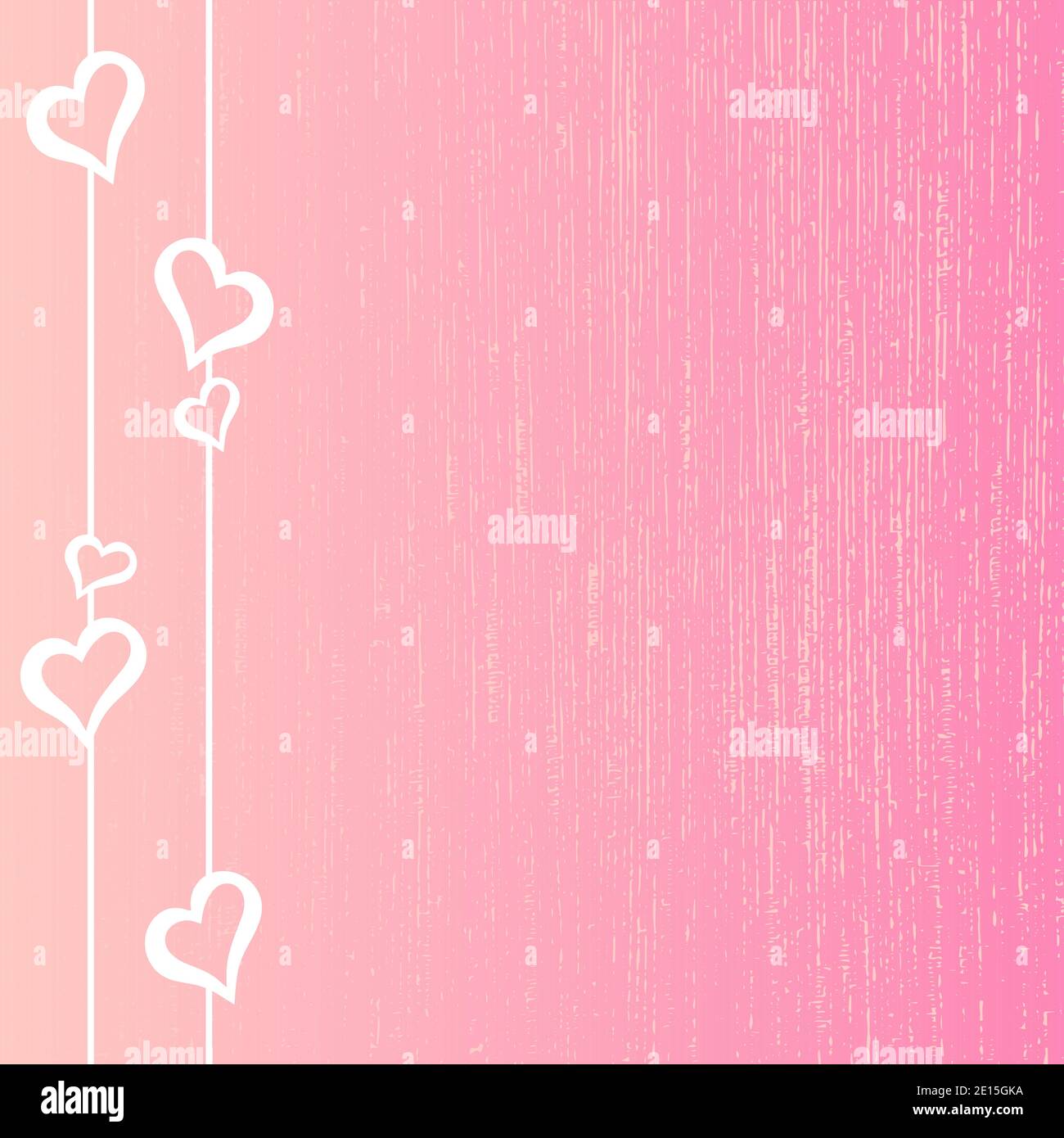 Fond rose vectoriel avec coeurs. Convient pour la conception de cartes de vœux, affiches, couvertures. Illustration de Vecteur