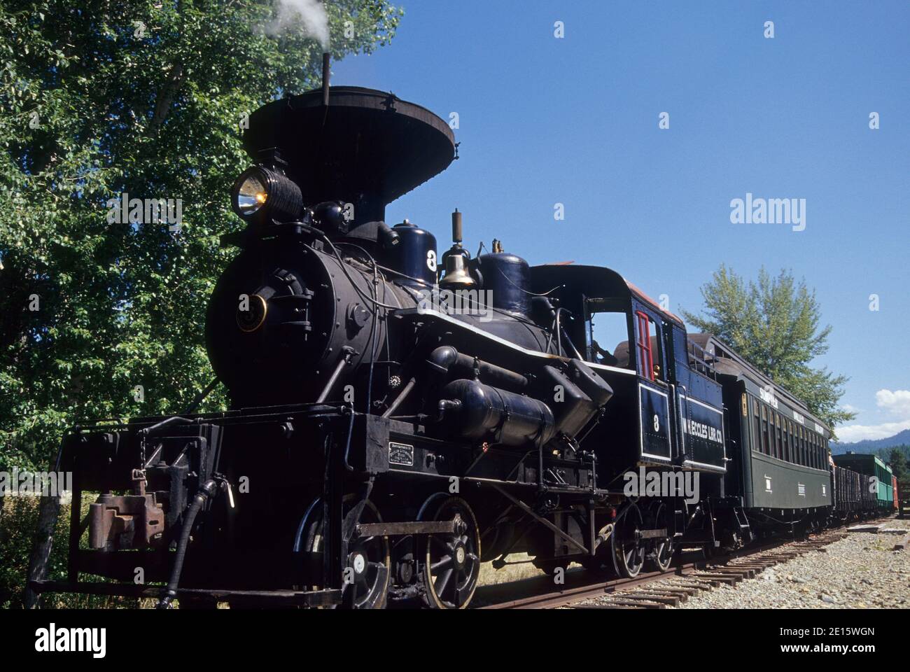 Excursion en train, parc national de Sumpter Valley Dredge, Oregon Banque D'Images