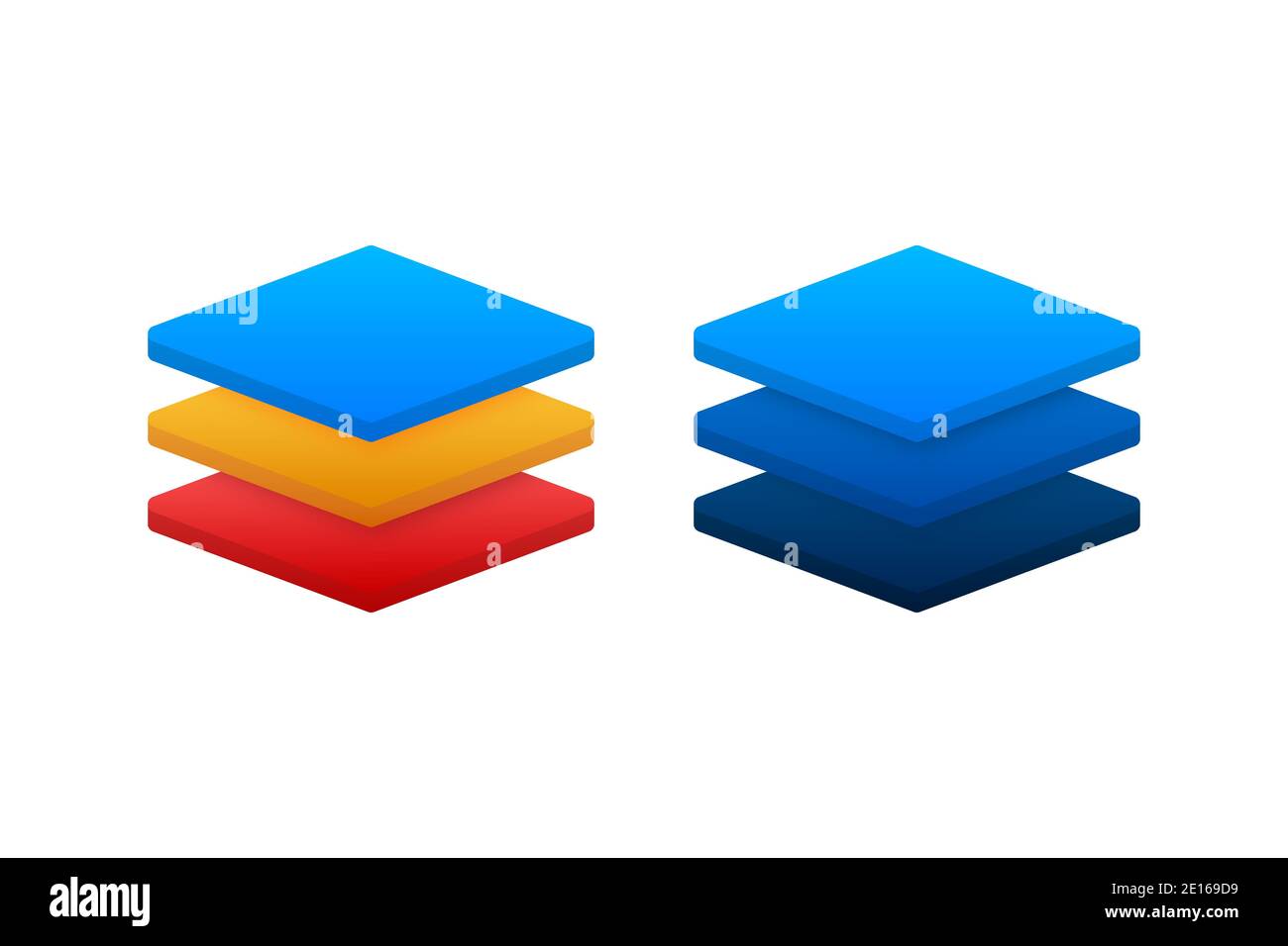 Icône couches, trois niveaux. Illustration du stock vectoriel. Illustration de Vecteur