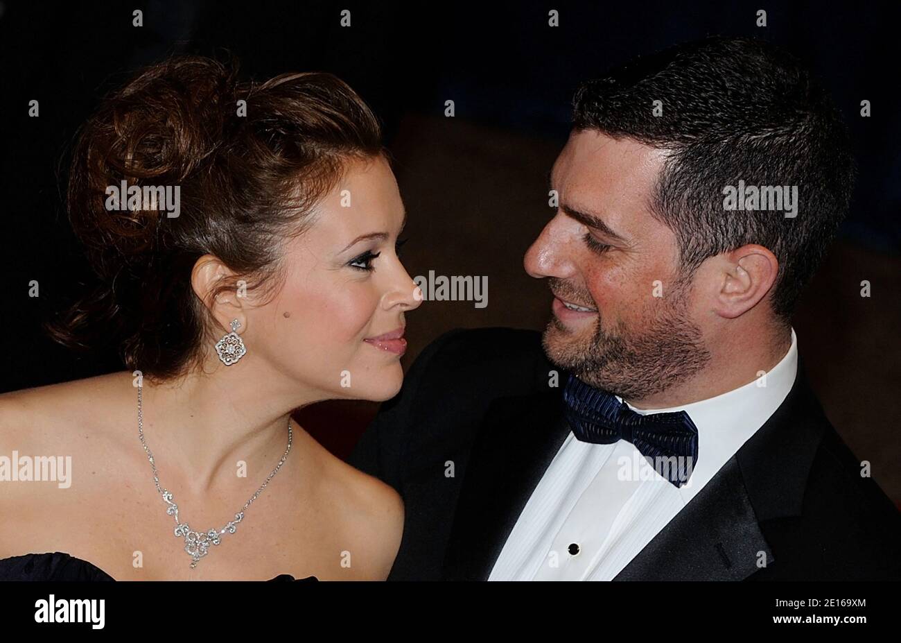 Alyssa Milano Et Son Mari Alyssa Milano arrive avec son mari David Bugliari pour le dîner de la White  House Corintins' Association (WHCA) à Washington, D.C., États-Unis, le  samedi 30 avril 2011. Le dîner recueille de l'argent
