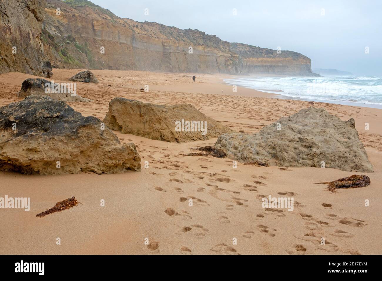Plage à Gibsons Steps sur la Great Ocean Road Banque D'Images