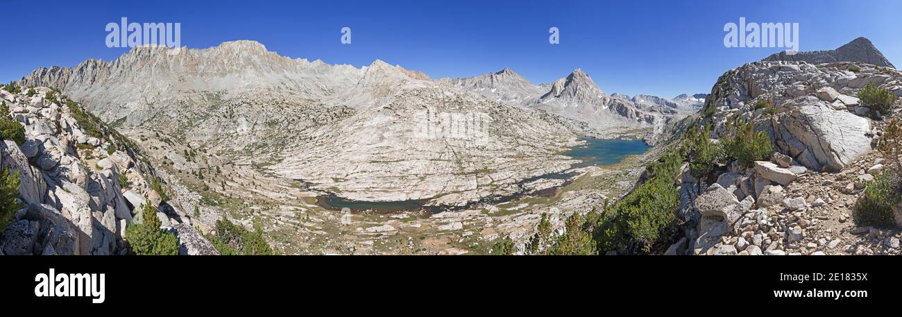 panorama du bassin de l'évolution et des montagnes de Kings Canyon Parc national Banque D'Images