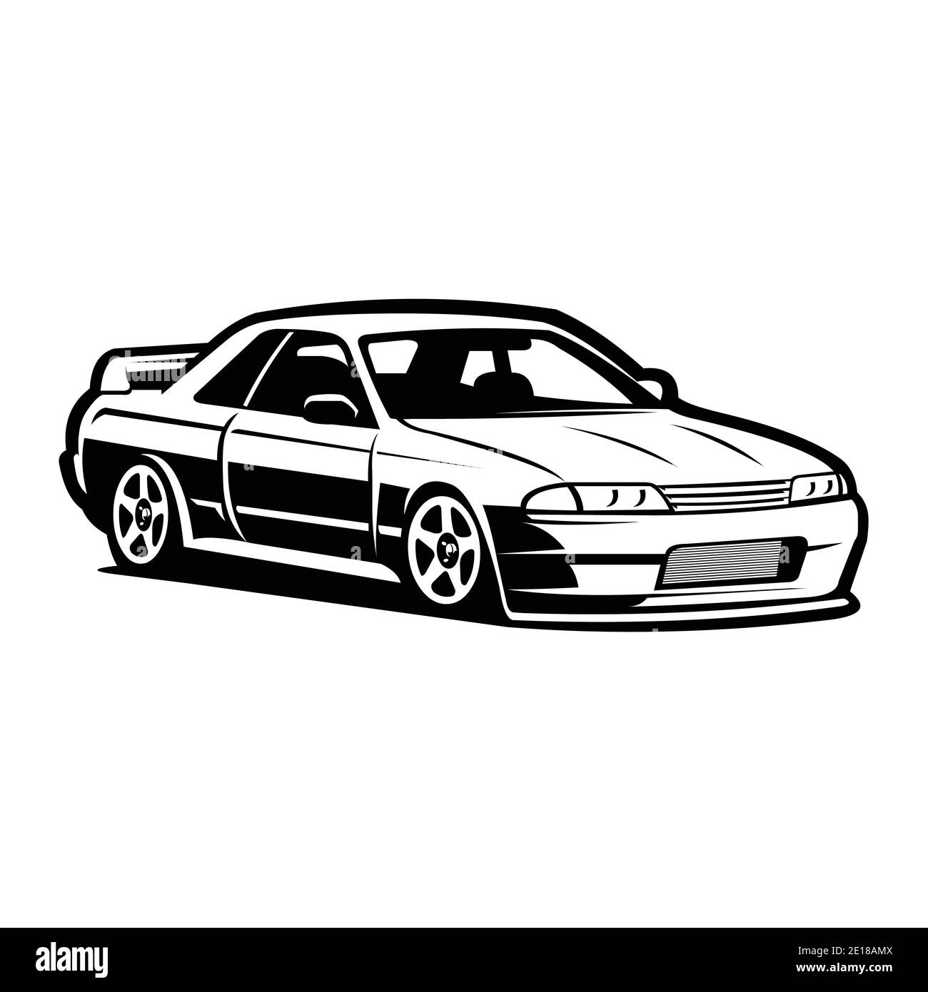image vectorielle de voiture de sport japonaise isolée Illustration de Vecteur image vectorielle de voiture de sport japonaise isolée Illustration de Vecteur