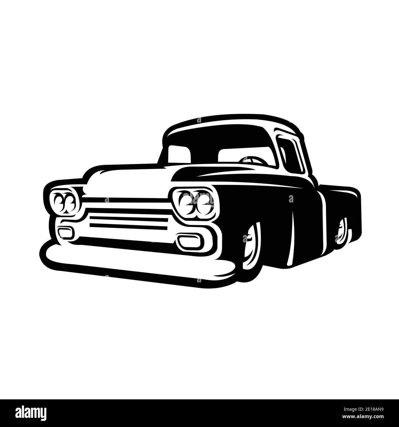 image vectorielle de pick-up vintage isolée Illustration de Vecteur