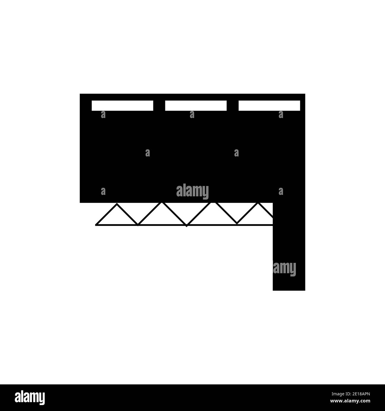 Modèle de vecteur premium de conception d'icône de panneau publicitaire. Entièrement modifiable avec un arrière-plan isolé Illustration de Vecteur