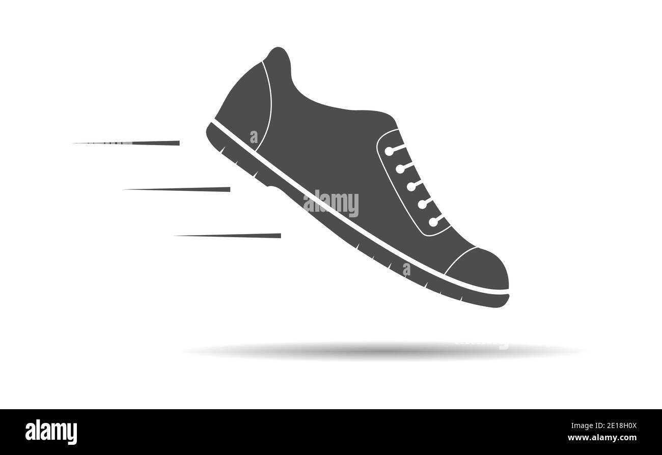 Icône de chaussures, silhouette isolée sur fond blanc, design moderne et plat. Illustration du stock Illustration de Vecteur