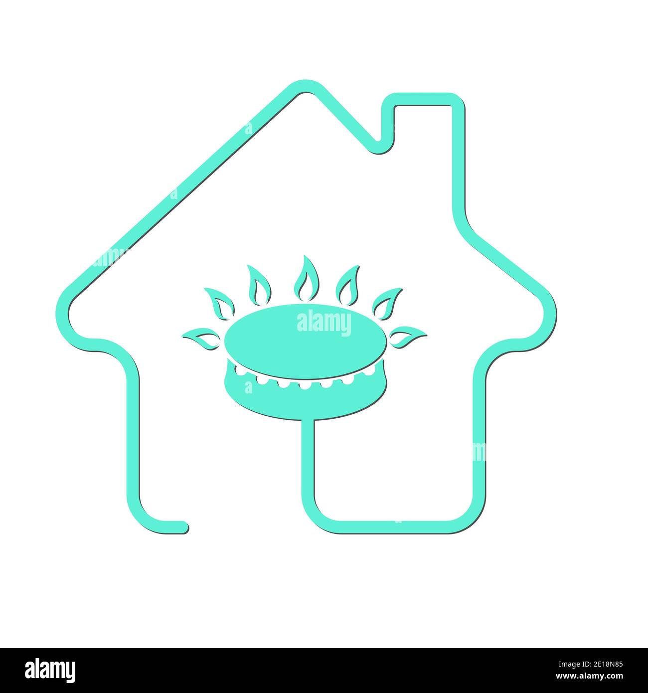 Alimentation en gaz, icône d'utilitaire. Illustration de stock vectoriel, style plat Illustration de Vecteur