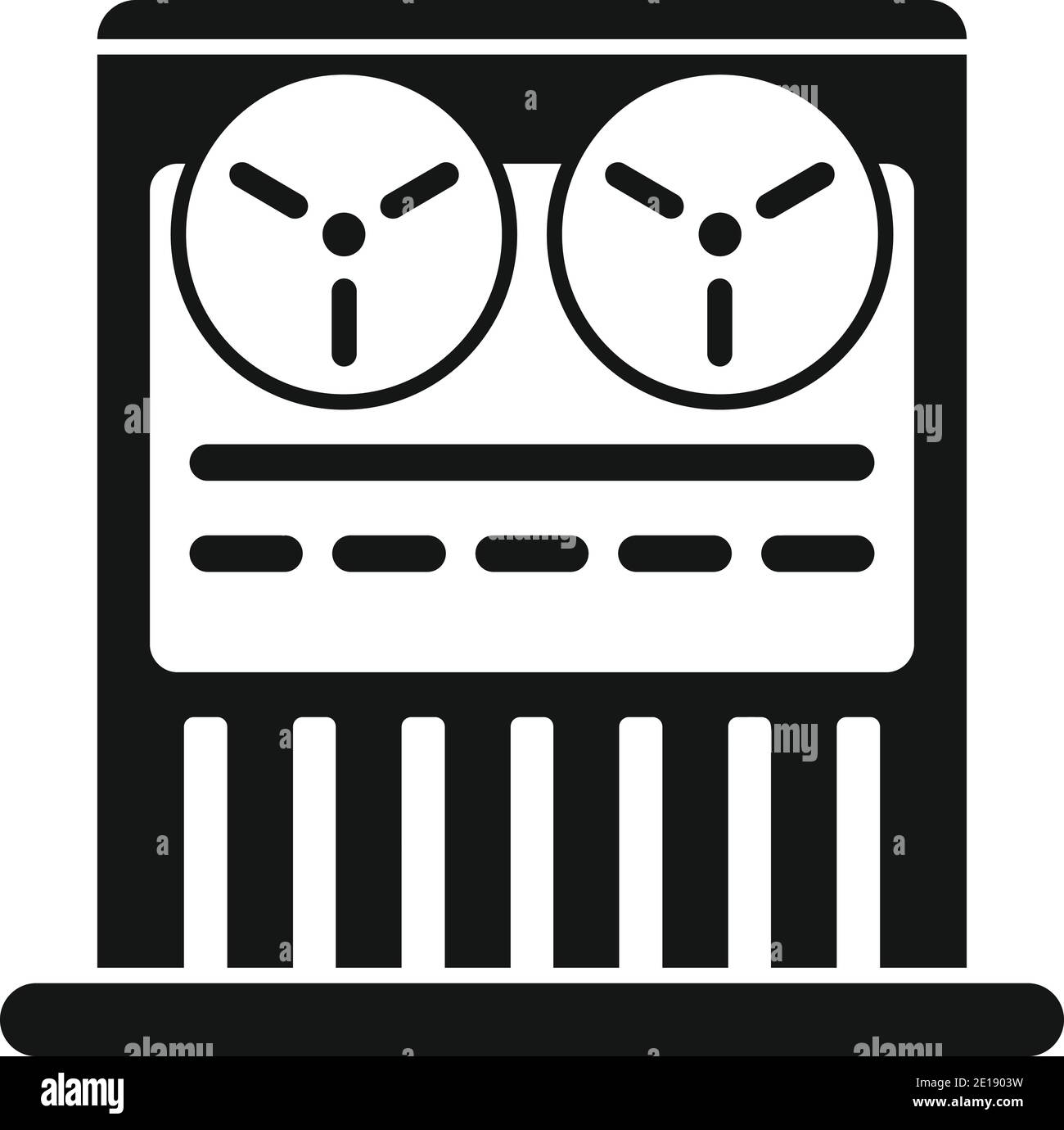 Ancienne icône d'enregistreur vidéo, style simple Illustration de Vecteur